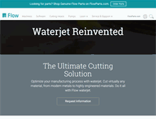 Tablet Screenshot of flowwaterjet.com